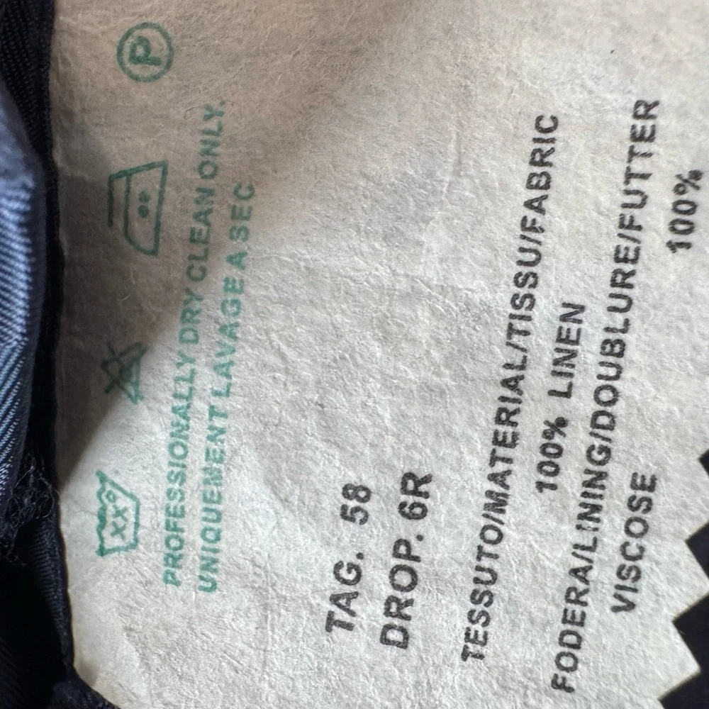Denim Blue Linen Sport Coat Large Structured Shoulders